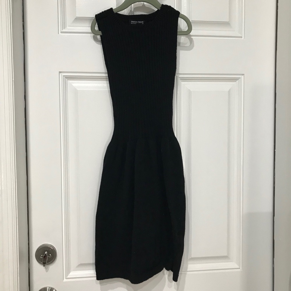American apparel black knitted dress